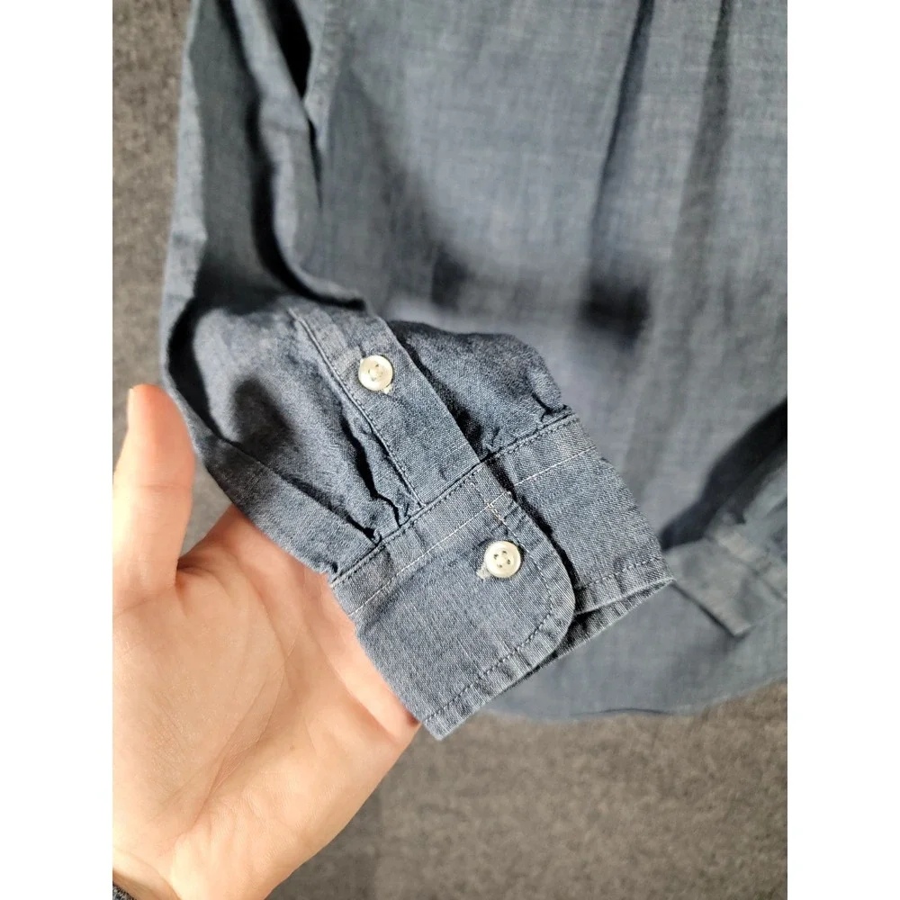 Polo Ralph Lauren Shirt Boys Medium (10-12) Blue Long Sleeve Button Up Chambray